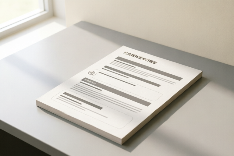 Social Media Posting Schedule Template