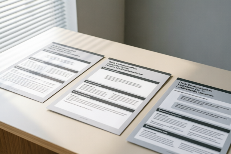 Daily Communication Templates for Team Collaboration