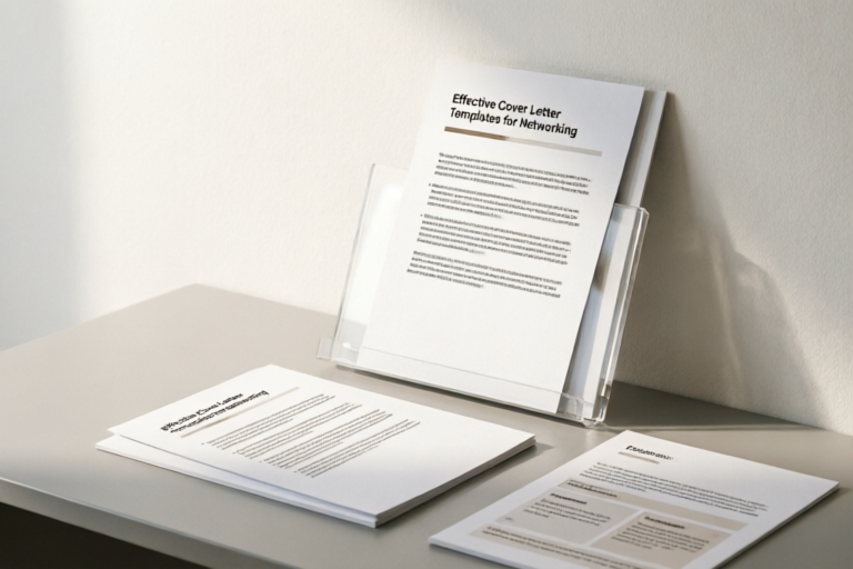 Effective Cover Letter Templates for Networking