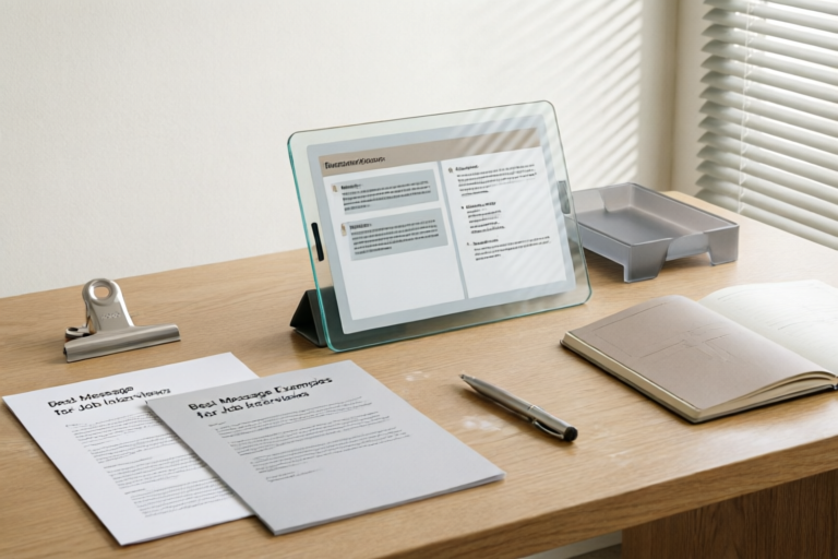 Best Message Examples for Job Interviews