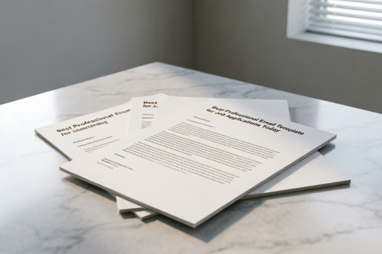 Best Professional Email Template for Job Applications Today