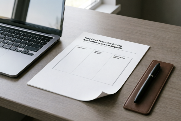 Easy Email Templates For Job Application Interview Requests